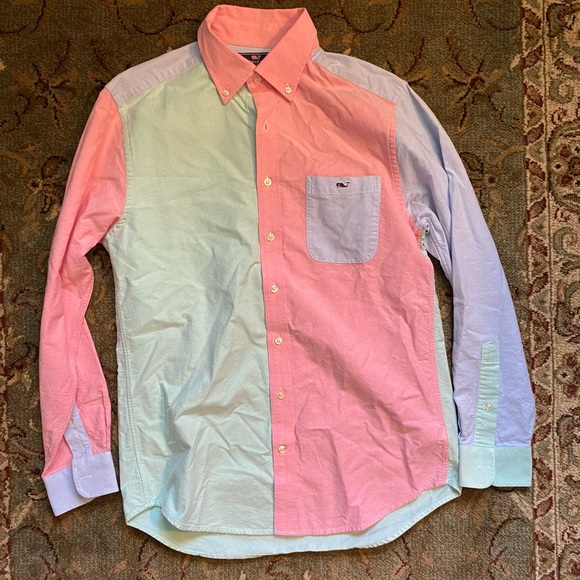 Vineyard Vines Tri-Color Men’s Medium Dress Shirt - Picture 1 of 2